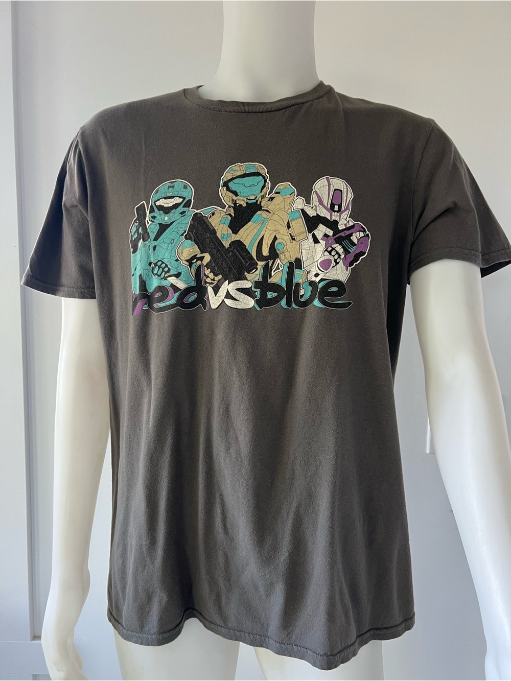 Y2k Rooster Teeth Red vs Blue Graphic Tee ,Rare Halo Gamer Unisex T-Shirt